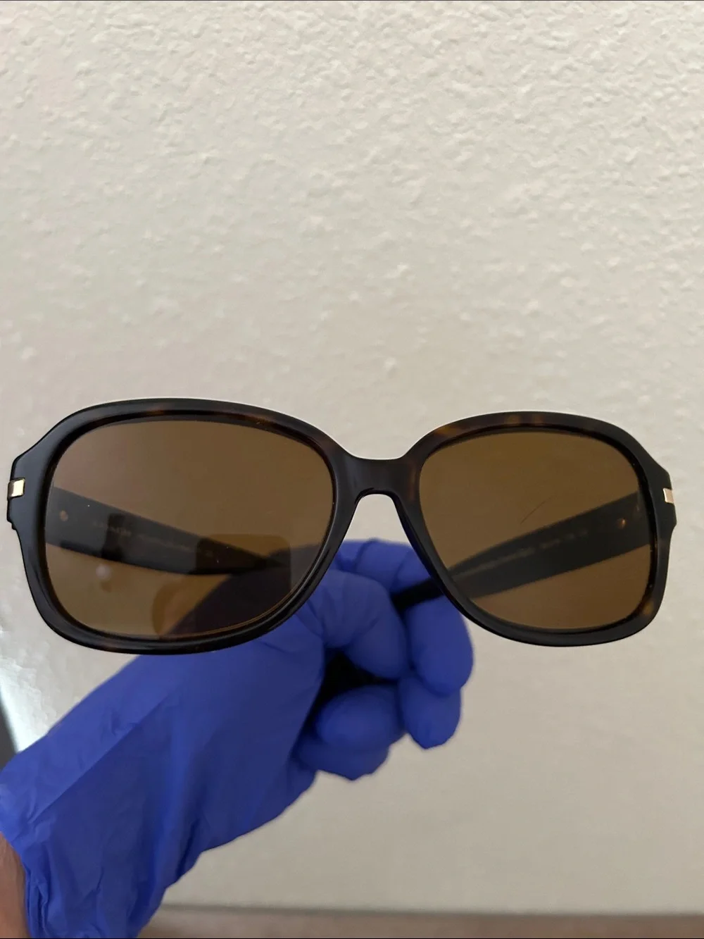 Coach Black Frame Sunglasses with Brown Lenses with Rx